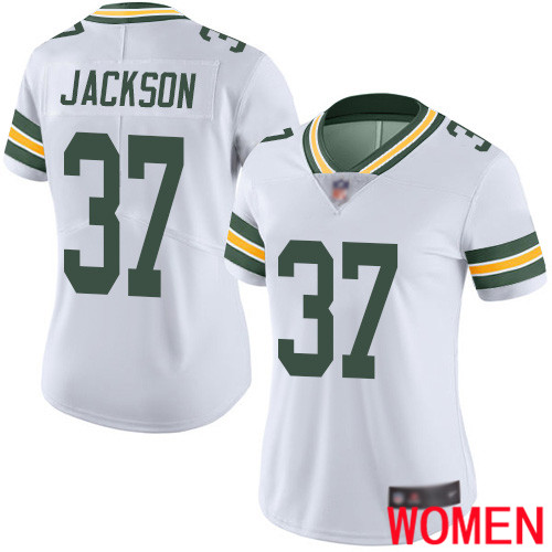 Green Bay Packers Limited White Women #37 Jackson Josh Road Jersey Nike NFL Vapor Untouchable